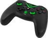 A black gamepad with green accents is shown against a white background. Podgląd zdjęcia produktu