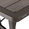 A close-up view of the corner of a table, showing the textured surface and a logo. Produktbild-Vorschau