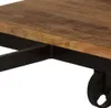 vidaXL Schreibtisch mit Klapphocker Mangoholz Massiv Produktbild-Vorschau 8