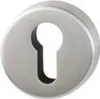A close-up, studio shot of a keyhole escutcheon plate. Produktbild-Vorschau