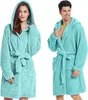 Bademantel Morgenmantel Leicht Frotte Waffelpique Uni Damen Produktbild-Vorschau 5