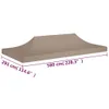 vidaXL Toit de tente de réception 6x3 m taupe 270 g/mÂ Voir les images du produit 10