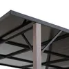Close-up view of the underside of a pergola roof structure, showing the support beams and roofing material. Produktbild-Vorschau