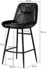 MASSIVMOEBEL24 Barstuhl Echtleder 50x59x106 braun IRON Produktbild-Vorschau 8