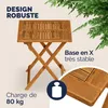 CASARIA® Table d'appoint pliante en bois d'acacia Voir les images du produit 4