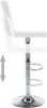 A white bar stool shown from the side, with an indication of adjustable height. Náhľad obrázku produktu
