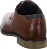 A close-up rear view of a brown leather shoe. Produktbild-Vorschau