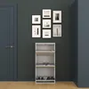 Furni24 Metall Schuhschrank Grau schmal – Schuhkipper mit 3 Produktbild-Vorschau 7