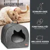 REAVET Schnurr-Oase Katzenhaus aus Filz – Katzenhöhle mit Produktbild-Vorschau 2