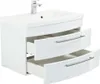 Badmöbel Luna 80 mit runder Front weiss hochglanz Produktbild-Vorschau 5