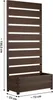 A tall, narrow planter box with a trellis attached. Produktbild-Vorschau