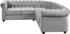 Vente-unique CHESTERFIELD, Ecksofa, Wohnzimmer, Hellgrau, 5 Produktbild-Vorschau 1