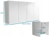 wisząca szafka łazienkowa 120x60 (2x60) biały mat + biały Podgląd zdjęcia produktu 3