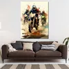 Abstrakt drei Biker Motocross Leinwandbild Wandbild Produktbild-Vorschau 3