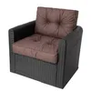 A single outdoor chair with brown cushions against a white background. Anteprima dell’immagine prodotto