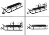 A collage of four images showing a sled from different angles. Anteprima dell’immagine prodotto