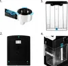 A collage of four images showing different parts of a coffee machine. Produktbild-Vorschau