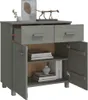 vidaXL Príborník HAMAR Light Grey 79x40x80 cm Masívne Náhľad obrázku produktu 4