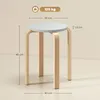 Set aus 4 stapelbaren runden Hockern aus grauem Holz, ? 40 Produktbild-Vorschau 5