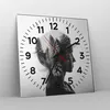 Wanduhr - Quadrat - Glasuhr - Frau Abstraktion - 40x40cm - Produktbild-Vorschau 4