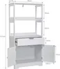 Mondeer Armoire haute de salle de bain avec tiroir 60 x 30 Voir les images du produit 11