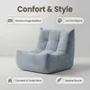 Togo Sofa 1 Sitzer Chenille Bodensessel kleines Sofa Lounge Produktbild-Vorschau 4
