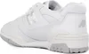 A white New Balance sneaker is shown from the side and back. Produktbild-Vorschau