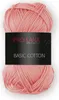 A ball of pink yarn with a black label. Produktbild-Vorschau