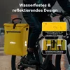 Wiltec 3 in 1 borsa portapacchi giallo, borsa da bici zaino Anteprima dell’immagine prodotto 4