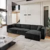 A modern living room with a large sectional sofa, coffee table, and abstract wall art. Produktbild-Vorschau
