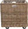 KRINES HOME Großer Pflanzkorb Rattan grau XXL Pflanzkübel Produktbild-Vorschau 3