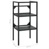 vidaXL Badezimmer Waschtischgestell Schwarz 40x38x83 cm Produktbild-Vorschau 8