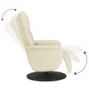 vidaXL Fauteuil de massage avec repose-pieds Crème Voir les images du produit 6