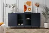 Buffet bas - CARACAS - Bleu marine - 2 portes vitrées + 2 Voir les images du produit 3