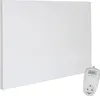 A white infrared wall heater with a white thermostat control unit shown in the foreground. Anteprima dell’immagine prodotto