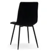 A black velvet dining chair shown from the back. Podgląd zdjęcia produktu