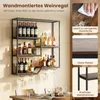 COSTWAY Weinregal Wand, Bar Regal mit 6 Regalböden & 4 Produktbild-Vorschau 5
