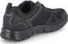 A black Skechers athletic shoe is shown from a side-rear angle against a white background. Produktbild-Vorschau