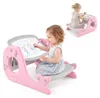 COSTWAY 4-in-1 kinderstatief met bankje en whiteboard, Productafbeelding-voorbeeld 1