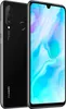 A black Huawei P30 Lite smartphone is shown from the back and front, with the screen displaying a colorful abstract wallpaper. Produktbild-Vorschau