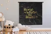 MuchoWow® Wandteppich Wandbehang Zitat - Zuhause - Herz - Produktbild-Vorschau 3