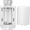 A white battery-powered device with its battery compartment open, showing two AAA batteries, and its cap removed and placed next to it. Anteprima dell’immagine prodotto