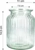 Glas Windlicht 11x14,5cm gerillt transparent Produktbild-Vorschau
