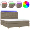 Boxspringbett mit Matratze & LED Taupe 160x200 cm Stoff Produktbild-Vorschau 1