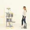 Drapak dla kota PawHut, 160 cm wysokości, 2 jaskinie, kosz, Podgląd zdjęcia produktu 7