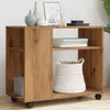 vidaXL Tavolino con rotelle Artisan oak 70x35x60cm Anteprima dell’immagine prodotto 8