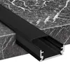 XUDO Slim profil hliník černý 2 m – LED lišta plochý profil Náhled obrázku produktu 4
