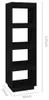 vidaXL Boekenkast/Roomdivider, zwart, 40x35x135 cm, massief Productafbeelding-voorbeeld 8