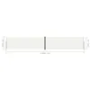 vidaXL Seitenmarkise Ausziehbar Creme 200x1200 cm Produktbild-Vorschau 12