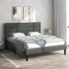 Sweiko  Polsterbett Doppelbett mit Lattenrost & Kopfteil & Produktbild-Vorschau 9